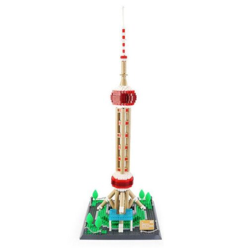Bộ lắp ghép Tháp Truyền hình Đông Phương Minh Châu WANGE 5224, đồ chơi mô hình kiến trúc tinh xảo có đèn LED, phù hợp bé 6 tuổi, giá tốt.