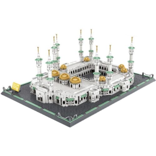 Mô hình lắp ghép Đại Thánh Đường Mecca Wange 6220 với 2274 chi tiết, màu trắng vàng xanh, phù hợp cho bé trai và bé gái 6 tuổi, giá tốt.