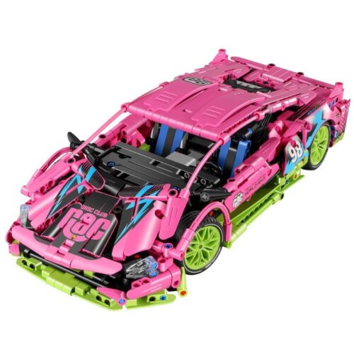 Bộ lắp ráp Siêu xe Lamborghini Wanzhi 9803 màu hồng cá tính, đồ chơi mô hình cho bé trai 6 tuổi.