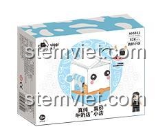 Hộp bộ đồ chơi Cửa hàng sữa tươi Wekki 506033, món quà giá tốt cho bé gái 5 tuổi.