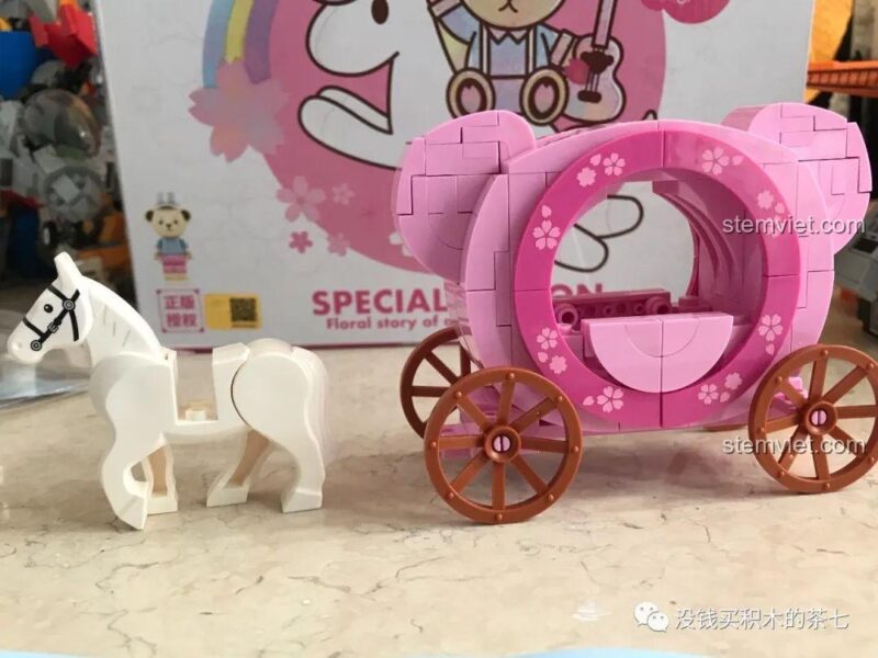 Đầu minifigure gấu Hoàng Tử Wekki 516001, thiết kế dễ thương, chi tiết tinh xảo.