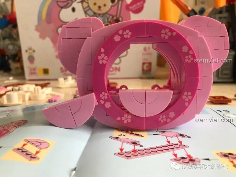 Mô hình ngựa có cánh đã hoàn thiện, sẵn sàng kéo xe ngựa hoa anh đào Wekki 516001.