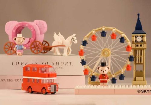 Bộ lắp ráp Teddy Bear Collection Câu chuyện hoa anh đào Wekki 516001 cho bé gái 6 tuổi, mô hình xe ngựa và gấu Teddy dễ thương, giá tốt.