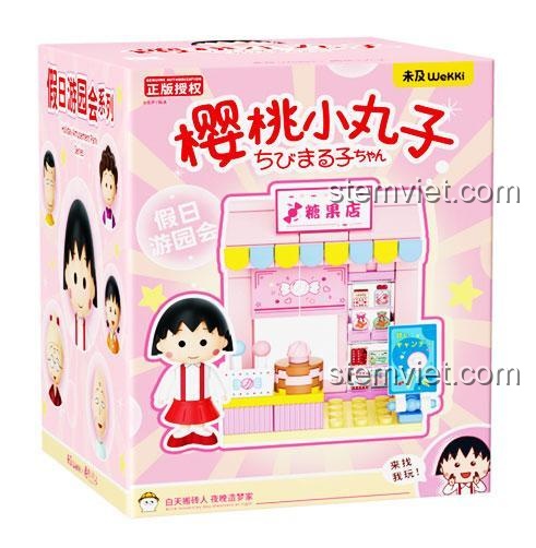 Hộp mù Chibi Maruko-chan Wekki 516414 bộ xếp hình cửa hàng mini cho bé gái 6 tuổi