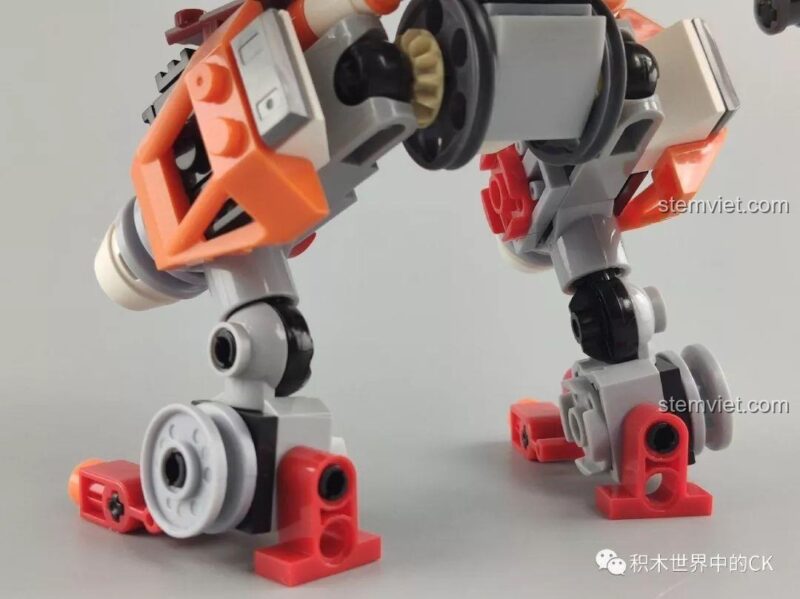Khớp eo của mô hình Robot Chiến Đấu Kẻ Cướp Bóc Winner 5100, cần chú ý khi tạo dáng.