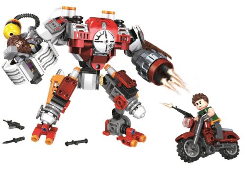 Bộ lắp ghép Robot Chiến Đấu Kẻ Cướp Bóc Winner 5100, đồ chơi mô hình Người Máy Tấn Công cho bé trai 6 tuổi, giá tốt, kèm minifigure và xe mô tô.