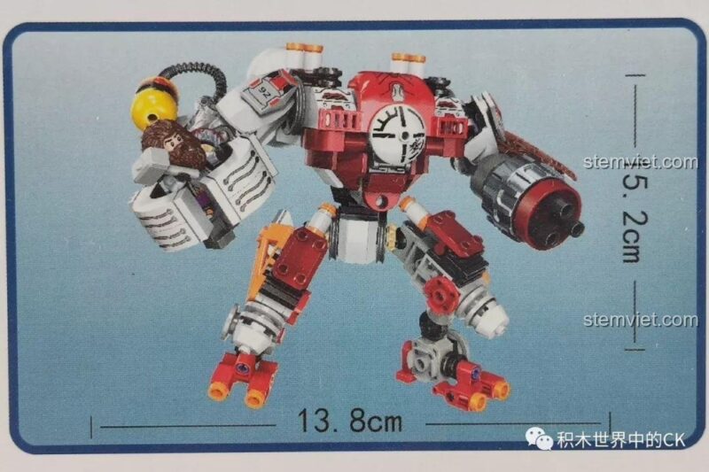 Ảnh thực tế hộp đồ chơi Winner 5100 Robot Chiến Đấu Kẻ Cướp Bóc, bộ lắp ghép Mech Kẻ Cướp Bóc, phù hợp bé trai 6 tuổi.