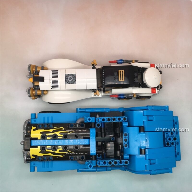 So sánh góc nhìn từ trên xuống của bộ lắp ráp Xe Cổ Điển Volkswagen Beetle Winner 7090 với xe khác, đồ chơi mô hình Xe Mui Trần Cổ Điển, cho bé trai 6 tuổi