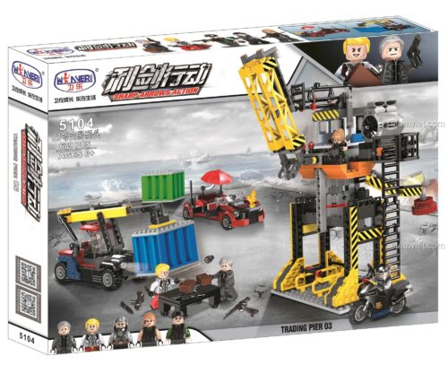 Hộp đồ chơi Winner JEMLOU 5104 Bến Tàu Giao Dịch Số 03, bộ xếp hình cảng biển sôi động cho bé trai 6 tuổi, chất lượng cao.