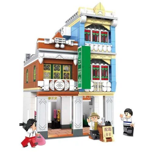 Bộ lắp ghép Mô hình Phố Cổ Kiến Trúc Qilou WOMA C0336, mô hình nhà cổ chi tiết, phù hợp bé trai bé gái 6 tuổi, giá tốt.