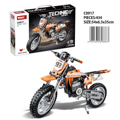 Bộ lắp ráp WOMA C0917 Xe Mô Tô Địa Hình 434 mảnh cho bé trai 6 tuổi, đồ chơi mô hình Technic chất lượng cao, giá tốt