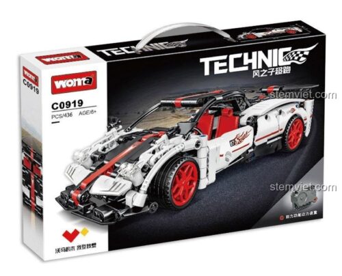 Hộp đồ chơi lắp ráp siêu xe Pagani Zonda Phong Chi Tử WOMA C0919, 436 mảnh ghép, cho bé trai 6 tuổi, giá tiết kiệm.