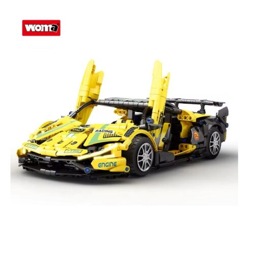 Bộ lắp ráp WOMA C0920 Siêu xe Lamborghini Sián FKP 37 màu vàng, hộp sản phẩm, đồ chơi cho con trai 6 tuổi, giá tốt