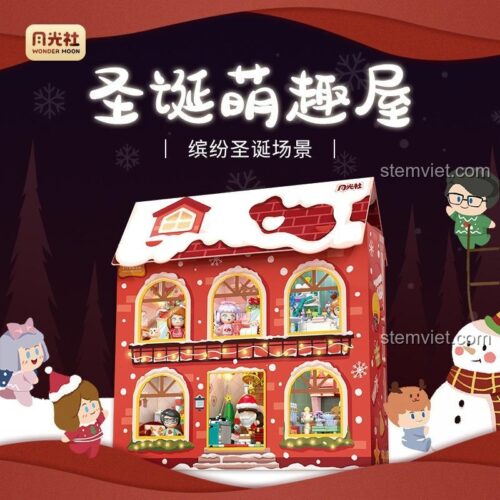 Bộ đồ chơi xếp hình 804002 Ngôi nhà Giáng Sinh Wonder Moon với thiết kế đáng yêu, phù hợp bé gái 6 tuổi