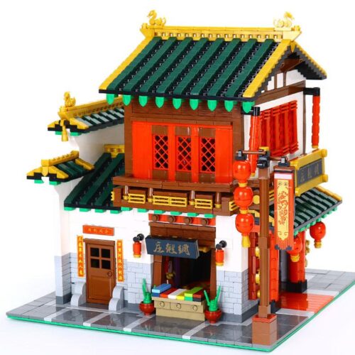 bộ lắp ghép Tiệm Vải Lụa Phố Tàu Xingbao XB-01001, mô hình kiến trúc Trung Hoa cổ điển cho bé 7-12 tuổi, giá rẻ.