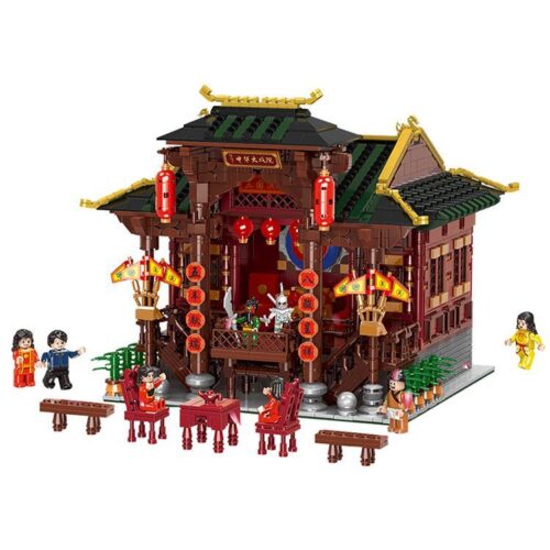 Bộ lắp ghép Nhà Hát Lớn Phố Tàu XINGBAO XB-01020, mô hình kiến trúc Trung Hoa cổ điển cho người lớn và thanh niên trên 14 tuổi.
