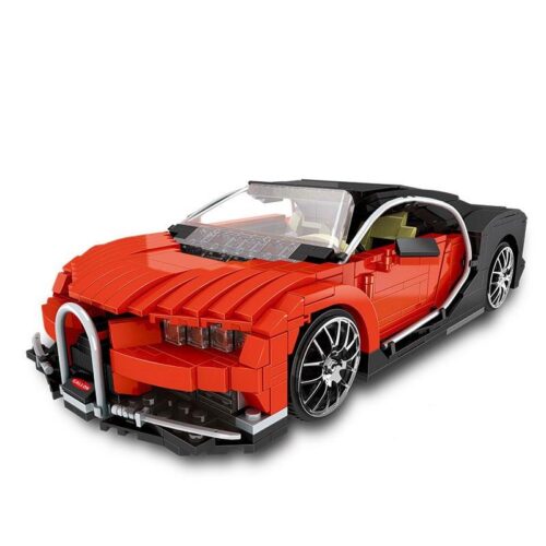 Mô hình lắp ráp siêu xe Bugatti Chiron Xingbao XB-03009 màu đỏ đen, một món đồ chơi mô hình hấp dẫn cho con trai 7 tuổi.