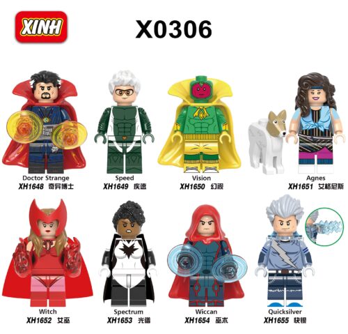Bộ đồ chơi Minifigures WandaVision XINH X0306 chất lượng cao, 8 minifigures siêu anh hùng độc đáo cho bé trai 6 tuổi giá tốt.