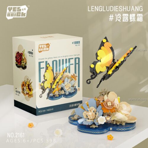 đồ chơi lắp ráp Yes! Brick 2161 Mô hình Bướm Hoa, bộ xếp hình Bướm Hoa Lãnh Lộ Điệp Sương, quà tặng con gái 6 tuổi