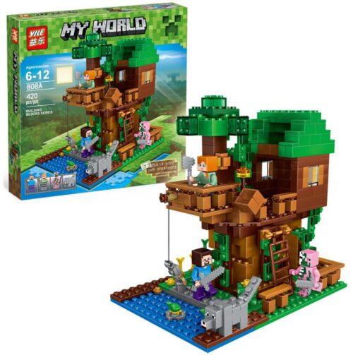 Bộ lắp ghép Ngôi nhà trên cây Minecraft YILE 808A, đồ chơi xếp hình chủ đề game Minecraft cho bé trai 6 tuổi, giá rẻ.