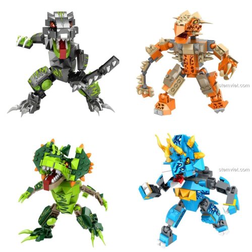 Đồ chơi lắp ráp Mô hình khủng long 55001 Robot khủng long biến hình độc đáo cho bé trai