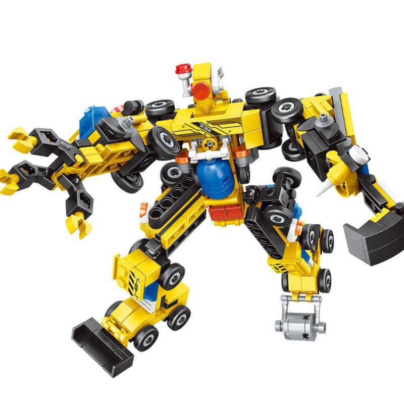 Robot Biến Hình Xe Công Trình 8 Trong 1 Yonglexing 88002, đồ chơi lắp ráp robot mạnh mẽ cho bé trai 6 tuổi, chất lượng cao, giá tốt.