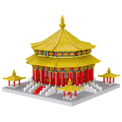 Mặt trước bộ lắp ghép Đại Chính Điện Zhe Gao LZ8231, một mô hình kiến trúc hoàng cung tinh xảo dành cho người lớn và trẻ trên 6 tuổi.