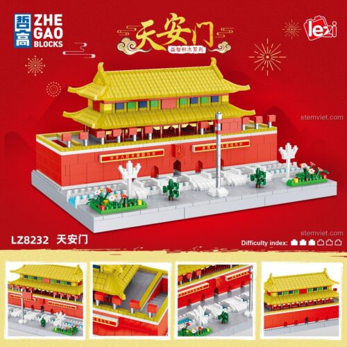 Hộp đồ chơi mô hình Zhe Gao LZ8232 Thiên An Môn, quà tặng ý nghĩa cho bé trai và bé gái yêu thích kiến trúc.