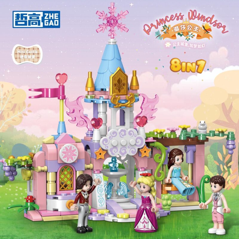 Bộ lắp ghép Lâu Đài Mini Của Công Chúa Windsor ZHEGAO 921009 cho bé gái 6 tuổi, món đồ chơi xếp hình giá rẻ giúp bé sáng tạo.