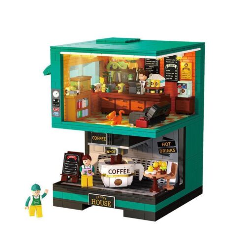 bộ lắp ghép Mô hình quán cà phê ZHEGAO DZ6135 có đèn LED cho bé gái 6 tuổi, một lựa chọn giá tốt.