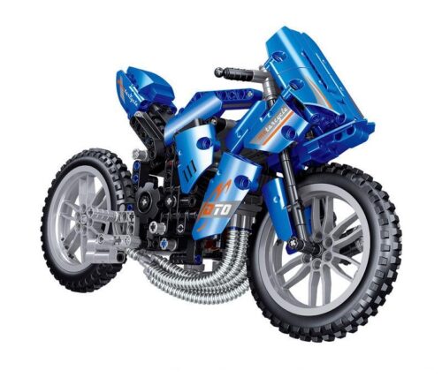 Mô hình bộ lắp ráp Xe Mô tô Hartt ZHEGAO QL0479 màu xanh dương, đồ chơi cho bé trai 6 tuổi, giá rẻ.
