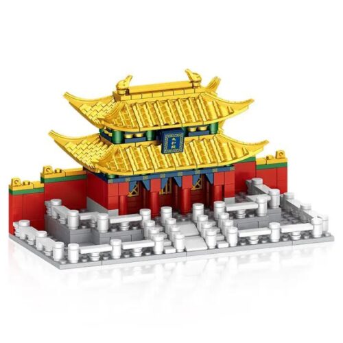 Mô hình lắp ráp ZHEGAO QL1026 Điện Thái Hòa, bộ lắp ghép kiến trúc cổ Trung Hoa cho bé 6 tuổi.