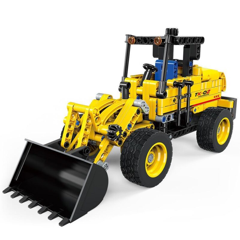 Bộ lắp ráp xe xúc lật công trình ZHEGAO QL1226 cho bé trai 6 tuổi, mô hình xe công trình giá rẻ.