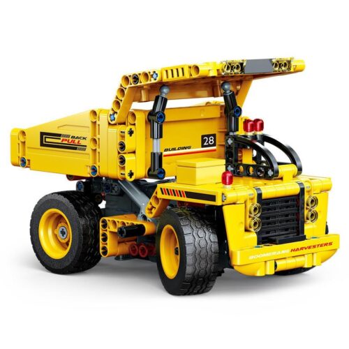 Bộ lắp ráp xe tải ben công trình ZHEGAO QL1228 cho bé trai 6 tuổi, giá rẻ