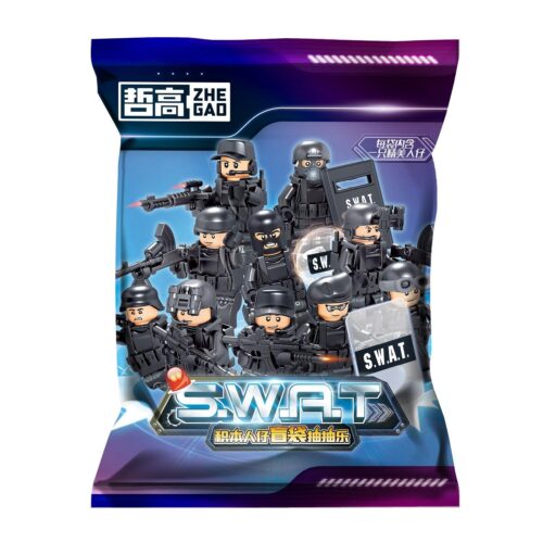 Túi mù minifigure đặc nhiệm SWAT ZHEGAO QL2257 cho bé trai 6 tuổi, bộ đồ chơi lắp ghép giá tốt