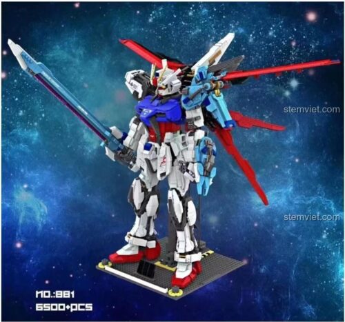 Mô hình Strike Gundam 881 trang bị đầy đủ vũ khí, bộ lắp ráp 6500 chi tiết, món quà tuyệt vời cho các bạn nam.