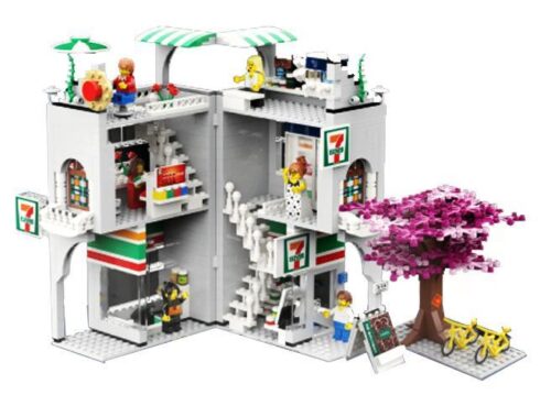 Bộ lắp ghép Cửa hàng 7-Eleven 711-QLMD, mô hình kiến trúc nhà lầu độc đáo, phù hợp cho bé 8 tuổi trở lên, giá tốt.