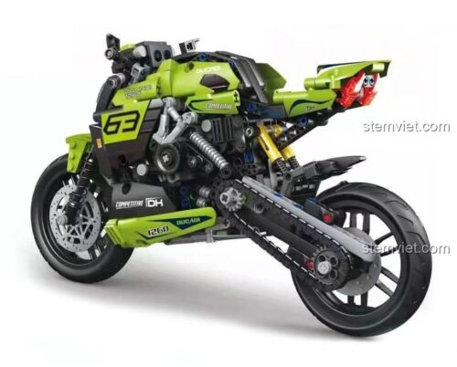 bộ lắp ghép AchKo Ducati Diavel 1260 Tốc độ Đỉnh Cao, 836 mảnh, Tương thích LEGO® Technic, Con trai, 6+ tuổi