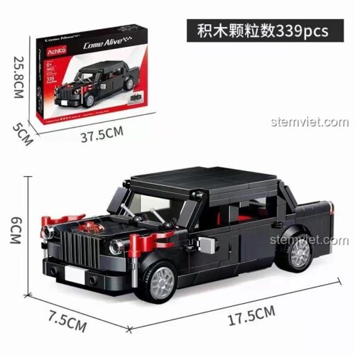 Kích thước hộp và mô hình Xe Sedan Quốc Khách COME ALIVE AchKo 50032
