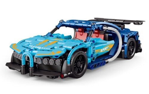 Bộ lắp ghép Xe Đua Bugatti Chiron AchKo 60011, mô hình siêu xe thể thao màu xanh dương cho bé trai 6 tuổi, chất lượng cao cấp, giá tốt.