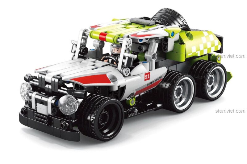 Xe Địa Hình Phantom Beast màu xanh lá, mẫu thứ hai của AchKo 60034, đồ chơi mô hình Xe Đua Thể Thao, cho bé trai 6 tuổi, giá tiết kiệm