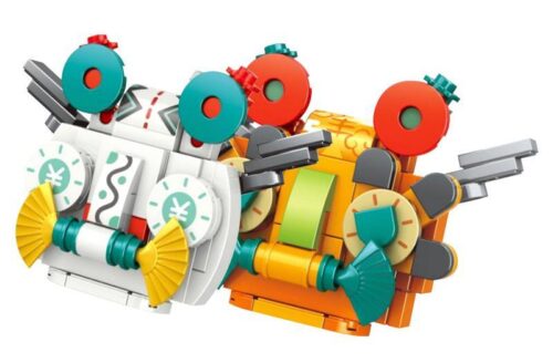 Hộp sản phẩm bộ lắp ghép Nam châm tủ lạnh hình đầu lân AREA-X AX0007, đồ chơi lắp ghép phong cách trendy cho bé 6 tuổi, giá tốt.