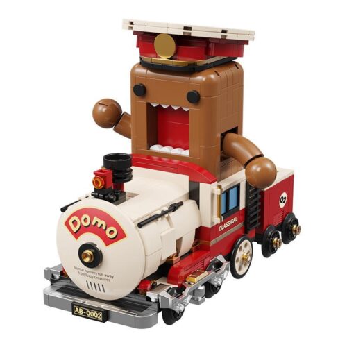 Mô hình đồ chơi lắp ráp Tàu Hỏa Hơi Nước Domo-kun AREA-X AB-002, một món quà sáng tạo cho bé trai 8 tuổi.