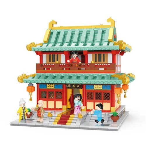 BALODY 21008 Kiến Trúc Cổ Đường Phố Trường Sa: Thư Quán Huyền Vũ - Bộ đồ chơi kiến trúc Trung Hoa cổ đại, 1527 mảnh, phù hợp cho bé 14 tuổi, giá tốt