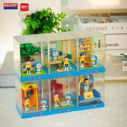 Bộ lắp ráp Doraemon Balody 21081, mô hình thế giới vi mô Doraemon và Nobita, bộ đồ chơi xếp hình cho bé trai và bé gái 6 tuổi, tái hiện 6 cảnh kinh điển, giá tốt.