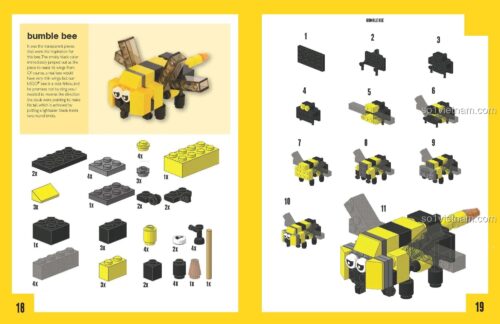 Đồ chơi lắp ghép Sách ý tưởng LEGO® động vật, hướng dẫn lắp ráp bướm từ LEGO® trong sách Barron's Educational ISBN9781438008806, ý tưởng độc đáo cho bé 6 tuổi, đồ chơi giáo dục.