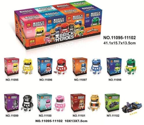 Bộ lắp ghép Bela 11099 Siêu Nhân Khủng Long Đen phong cách BrickHeadz, đồ chơi mô hình giá rẻ cho bé trai 6 tuổi.
