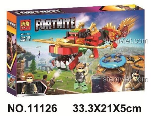 Bộ lắp ghép Rồng Đỏ Fortnite Bela 11126 cho bé trai 6 tuổi, mô hình rồng chiến đấu giá rẻ.
