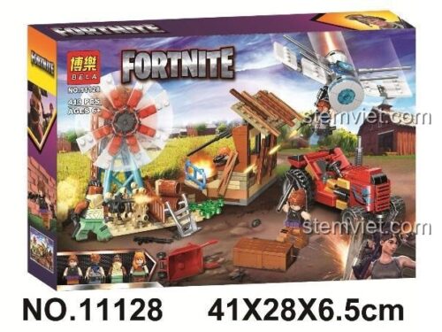 Hộp đồ chơi BELA 11128 mô hình game Fortnite, bộ đồ chơi 413 mảnh ghép cho con trai.
