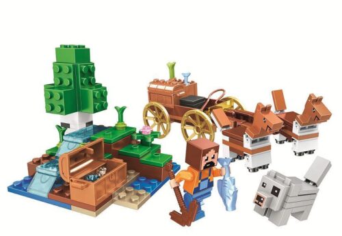 Bộ lắp ráp Cỗ xe ngựa Minecraft BELA 11130 giá rẻ cho bé trai 6 tuổi, mô phỏng thế giới game My World sáng tạo.